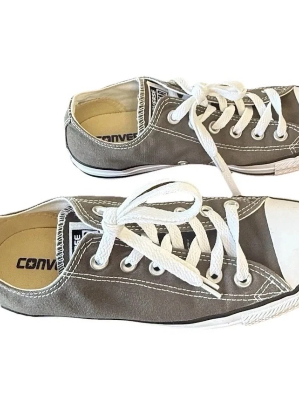 NWOT and w/o Box Converse All Star Sneakers Gray/Green Men’s Sz 6 Women’s Sz 8 - Picture 2 of 5